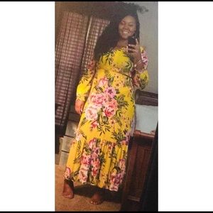 Yellow Floral Maxi - Worn Once